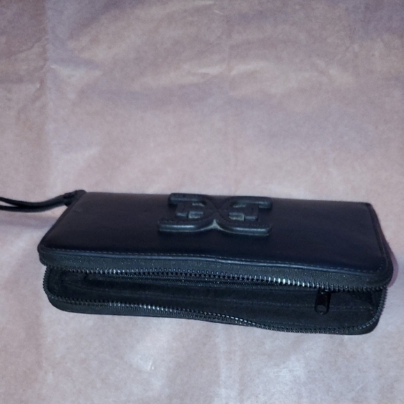 SAM EDELMAN SOPHIA ZIP AROUND WALLET FAUX LEATHE Black - Picture 6 of 7